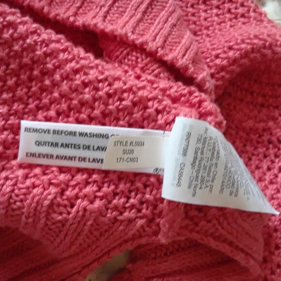 NWOT J Crew Coral Pink 100% Linen Knit Sweater Top XL - Picture 8 of 9